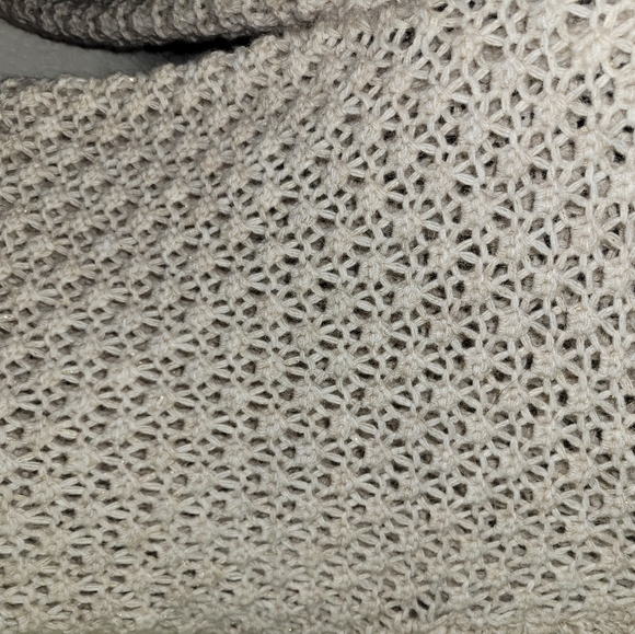 Slim fit open knit Italian wool tunic tan sweater mohair alpaca small Berretti - Picture 8 of 9